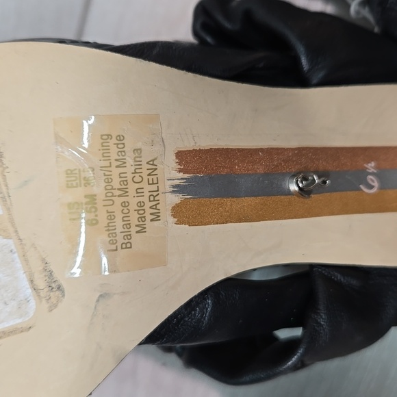 Sam Edelman Women Marlena Leather Heels Square Toe Sandals Shoes Sz 6.5M - Picture 11 of 12